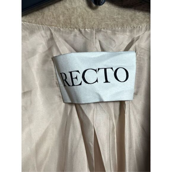 Recto Women’s Wool Beige Overcoat - Picture 4 of 8